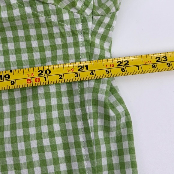 Vineyard Vines Mens Slim Fit Whale Shirt Green Gingham Check Long Sleeve Medium - Picture 9 of 10